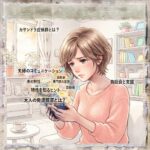 スマホを見つめて悩む女性